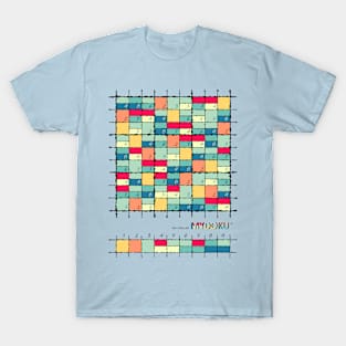 Mydoku_008_H001_001_F: Sudoku, Sudoku coloring, logic, logic puzzle, holiday puzzle, fun, away from screen T-Shirt